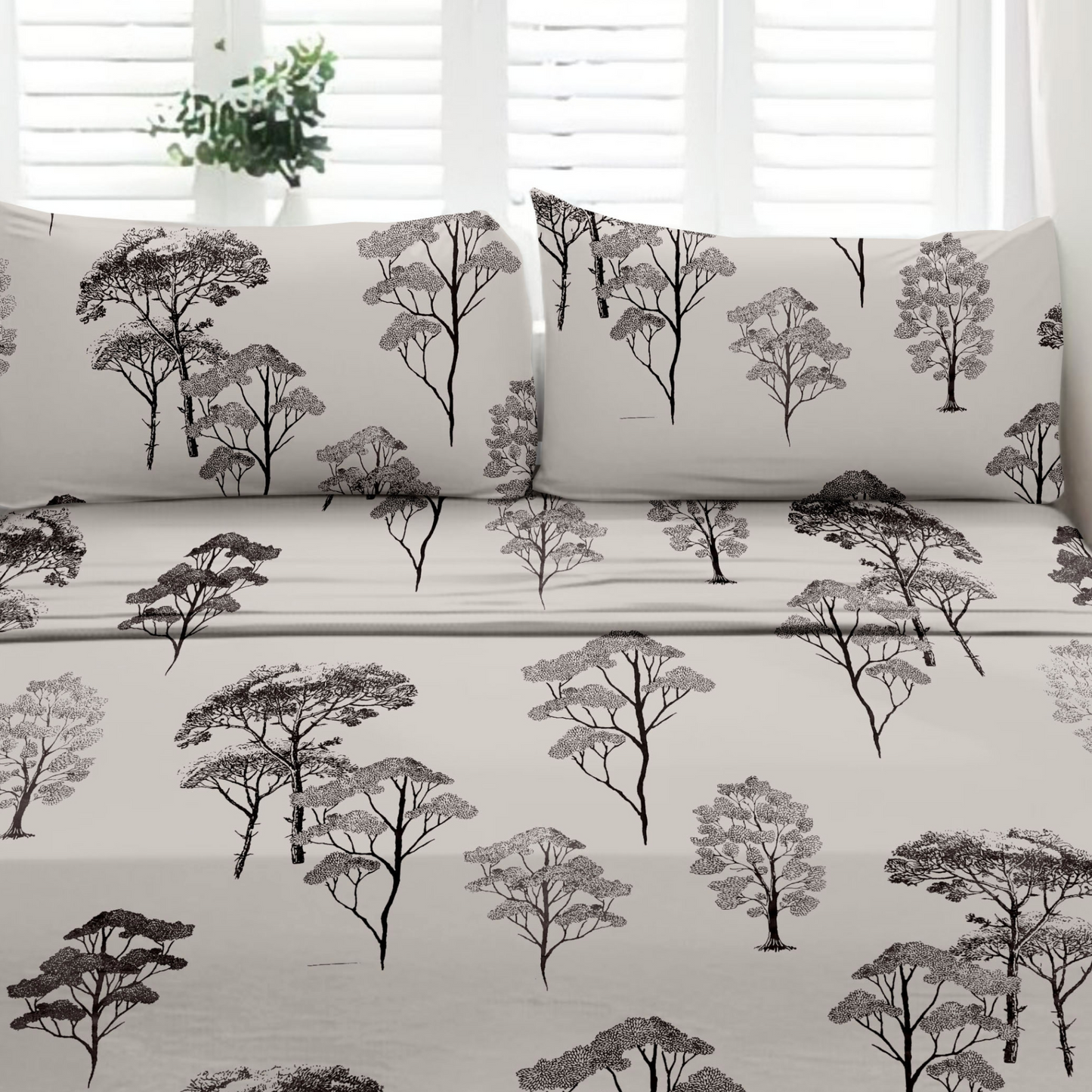 Woodland (Lavender) The Elegance Collection - Cotton King Size Bedsheet