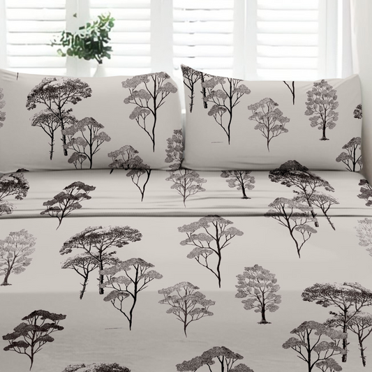 Woodland (Lavender) The Elegance Collection - Cotton King Size Bedsheet