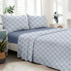 Linear (Blue) The Elegance Collection Cotton King Size Bedsheet