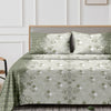 Petalgrid (Green) The Classic Collection Cotton Queen Size Bedsheet