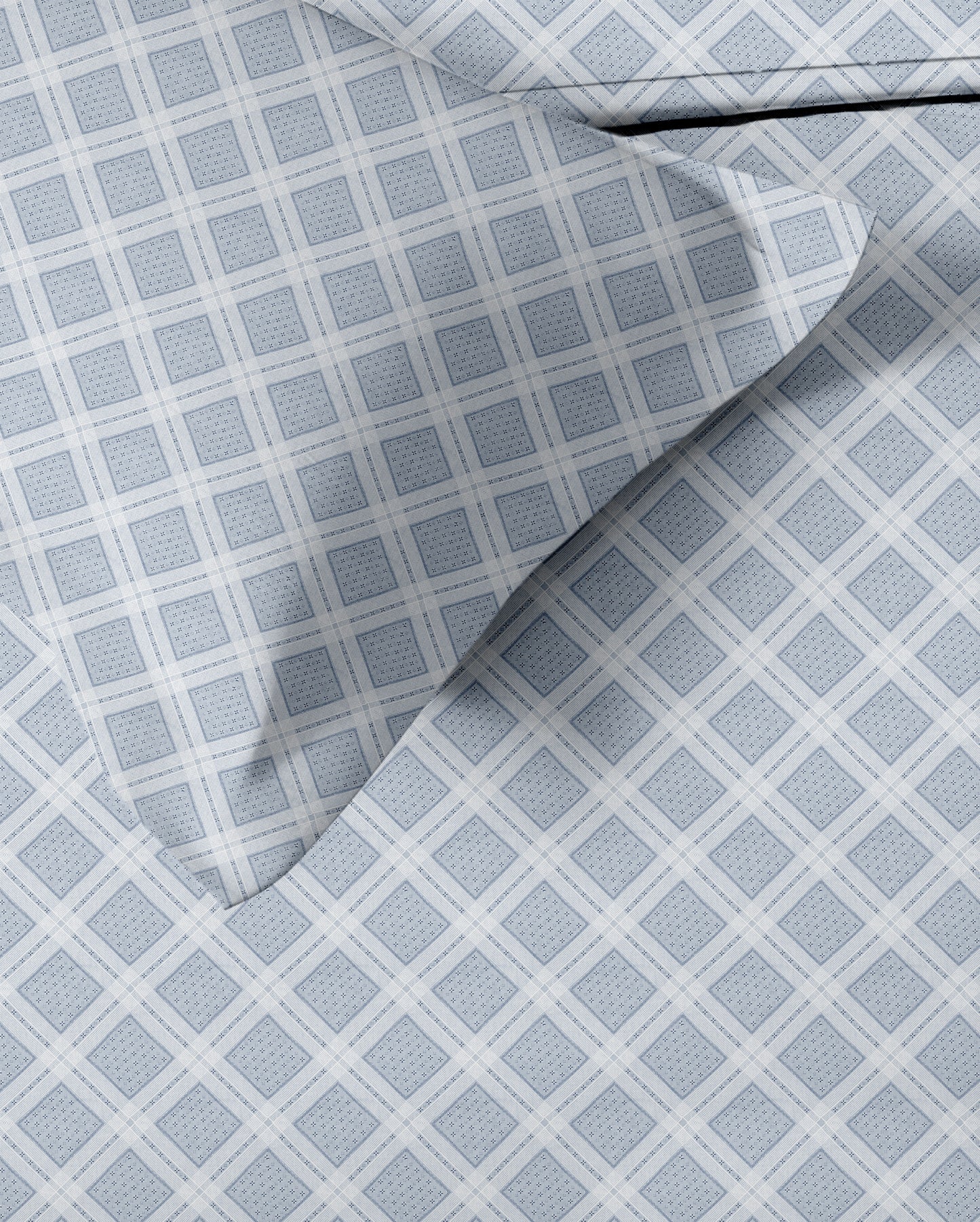 Linear (Blue) The Elegance Collection Cotton King Size Bedsheet