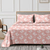 Flowery (Peach) The Classic Collection Cotton Queen Size Bedsheet