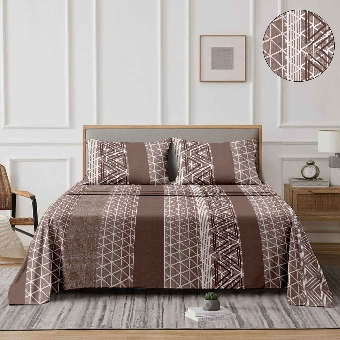 Belted (Maroon) The Classic Collection Cotton Queen Size Bedsheet