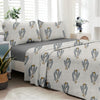 Blossom (Grey) The Elegance Collection Cotton King Size Bedsheet