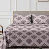 Diamond (Purple) The Classic Collection Cotton Queen Size Bedsheet