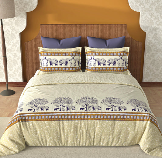 Forest Walk (Brown) The Imperial Collection Cotton King Size Bedsheet