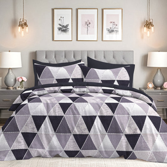 StoneCraft (Purple) The Elegance Collection - Cotton King Size Bedsheet