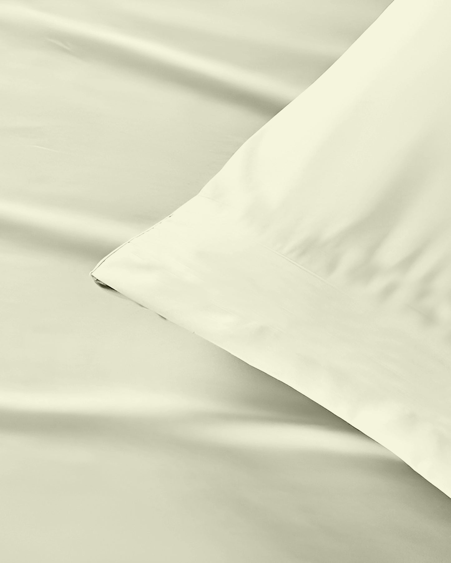 Solid Serenity Ivory Cotton King Size Bedsheet