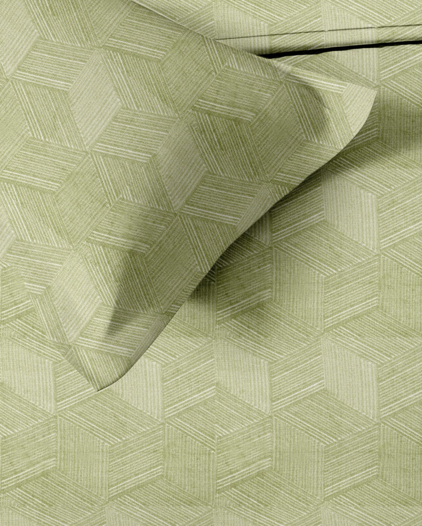 HexaPlay (Green) The Elegance Collection - Cotton King Size Bedsheet