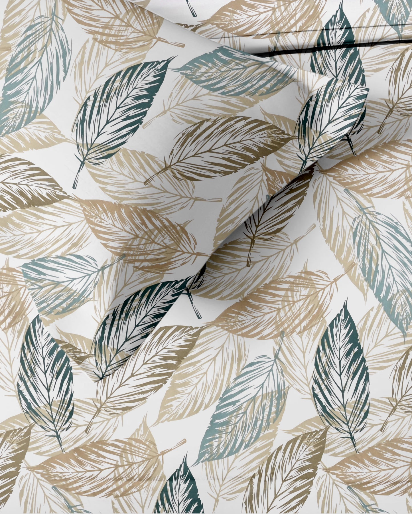 Leafy (Green) The Elegance Collection Cotton King Size Bedsheet