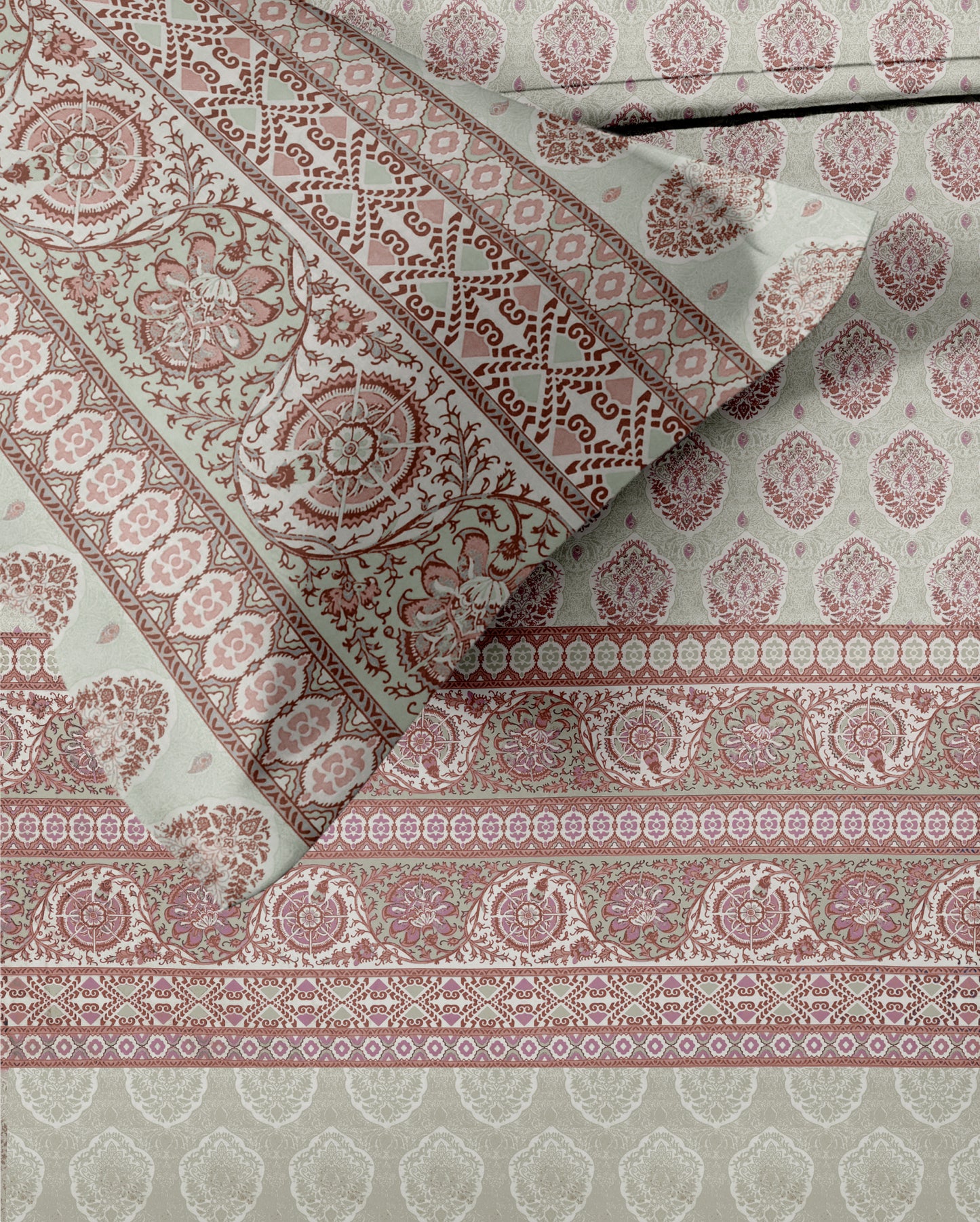 Medallion (Pink) The Imperial Collection Cotton King Size Bedsheet