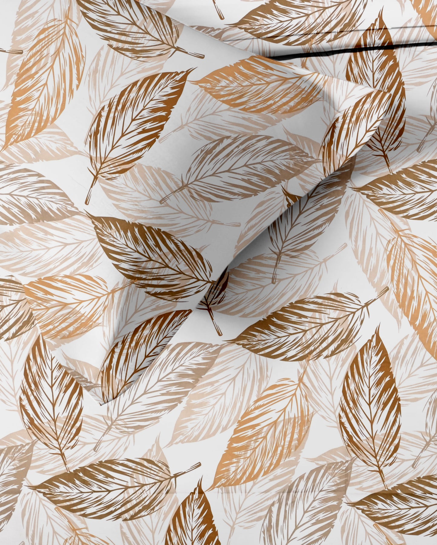 Leafy (Brown) The Elegance Collection Cotton King Size Bedsheet