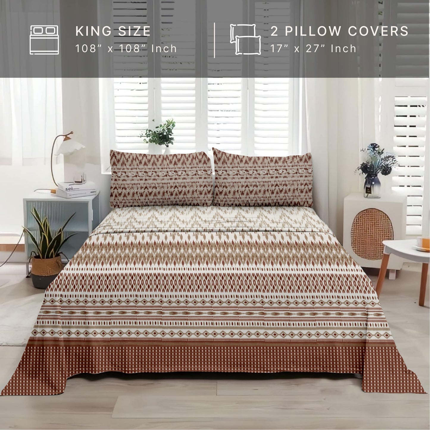 Timeless (Maroon) The Royal Lux Collection Cotton King Size Bedsheet