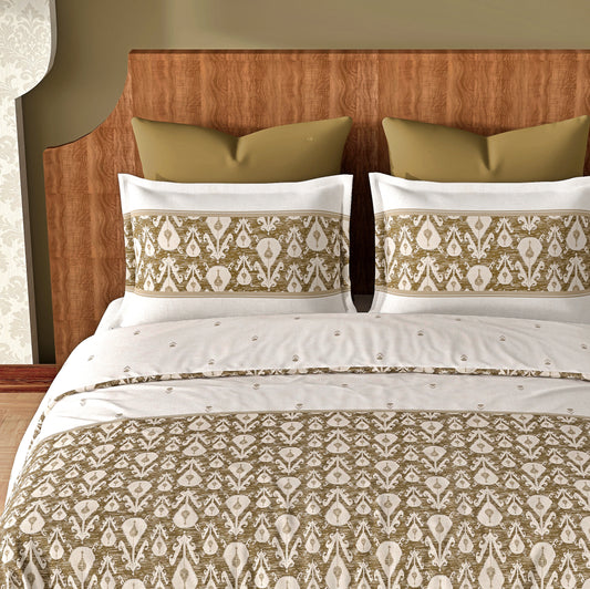 Regalia (Ochre) The Imperial Collection Cotton King Size Bedsheet