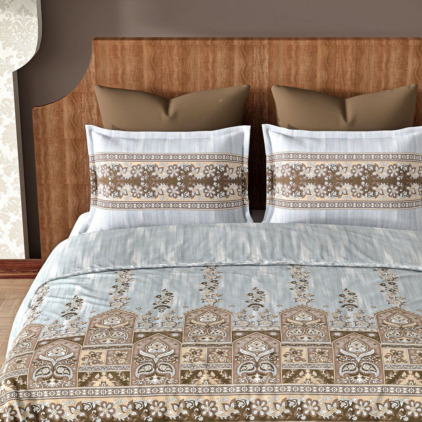 Tapestry (Brown) The Imperial Collection Cotton King Size Bedsheet