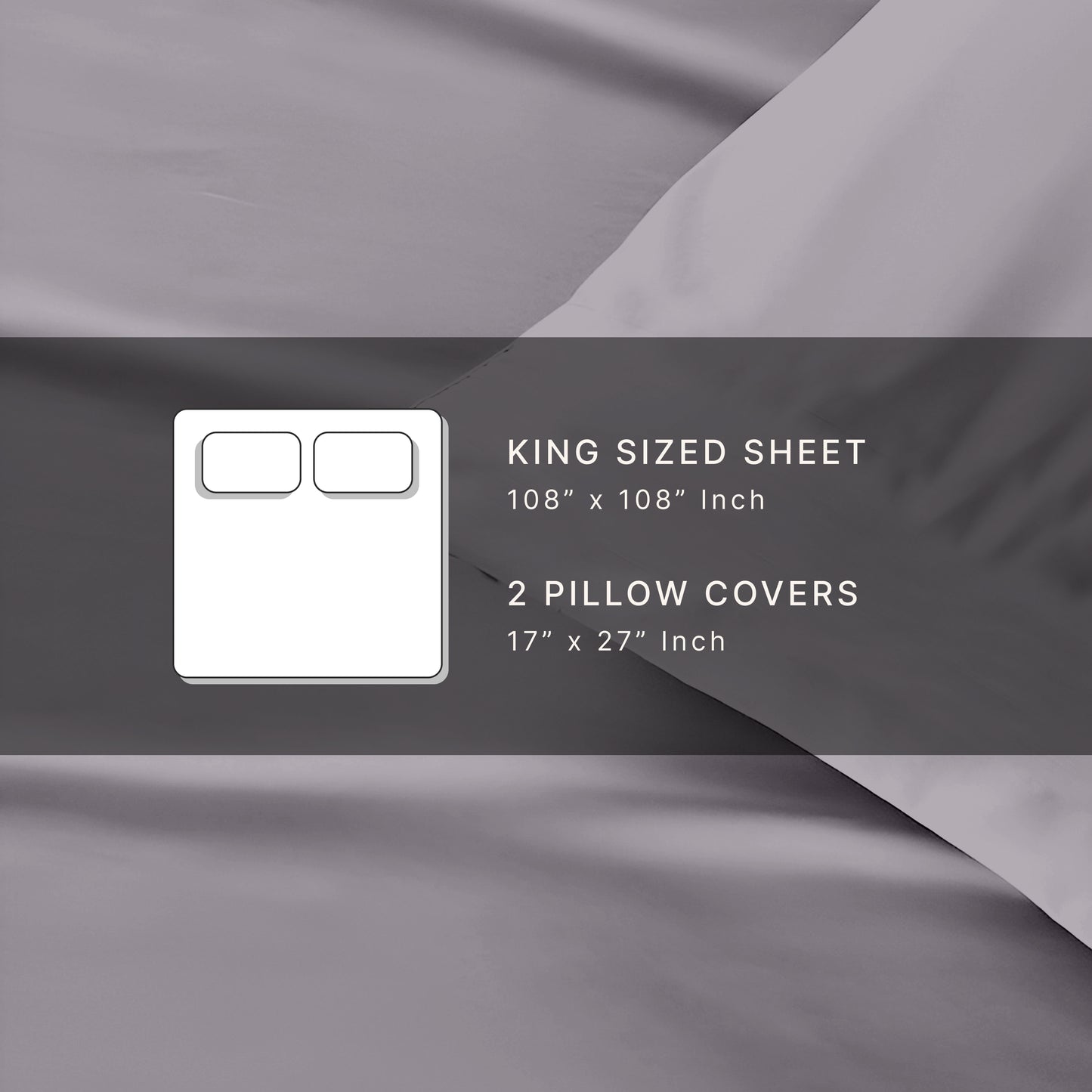 Solid Serenity (Mauve) Cotton King Size Bedsheet